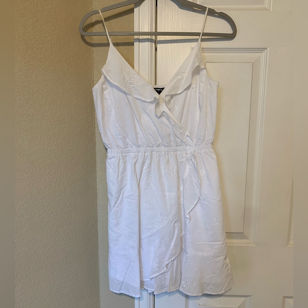Express White Sleeveless Sundress Mini